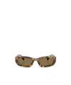Miu Miu Rectangle-frame Sunglasses In Brown