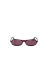 Miu Miu 0mu B10su Rectangular Acetate Sunglasses In Red