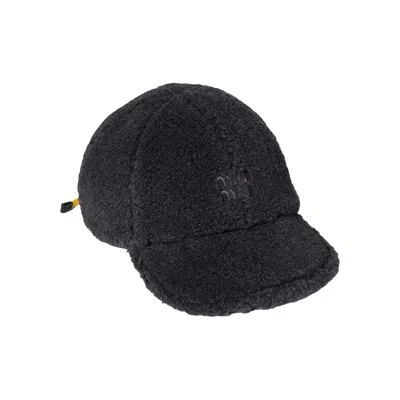 Pre-owned Miu Miu Fur Pile/nastro Cappelli 'anthracite/giallo' | Grey | Women's Size M In Gray