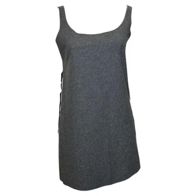 Pre-owned Miu Miu F/w 1997 Grey Strapped Midi Dress In Gray