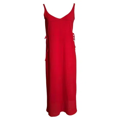 Pre-owned Miu Miu F/w 1997 Silk Slip Dress In Red