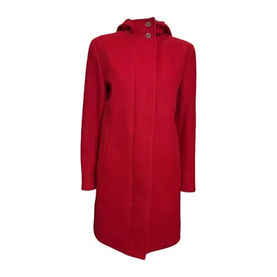 Pre-owned Miu Miu F/w 2000 Red Hooded Midi Coat