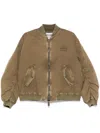 Miu Miu Bomberjacke Aus Gabardine In Braun