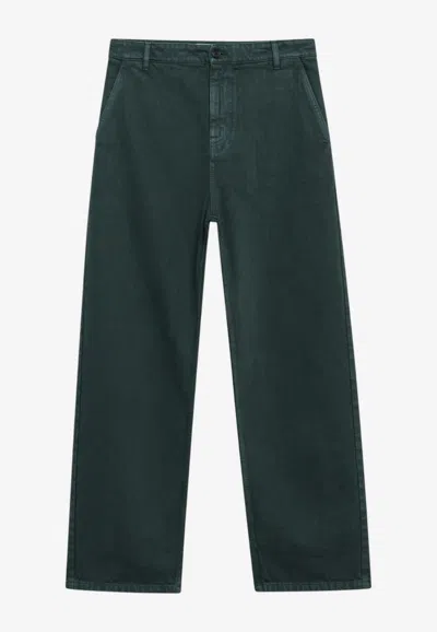 Miu Miu Bottle Green Gabardine Trousers