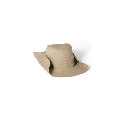 Miu Miu Gabardine Cowboy Hat In Pattern