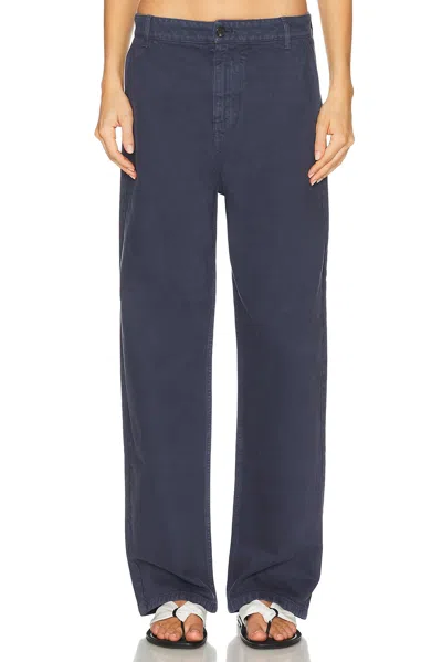 Miu Miu Gabardine Wide Leg Pants Belt Loops Pockets In Blue
