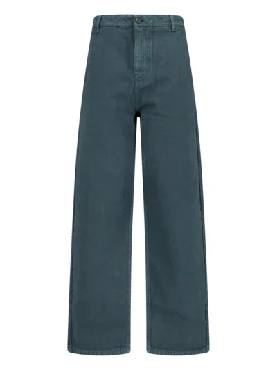 Miu Miu Gabardine Pants In Blue