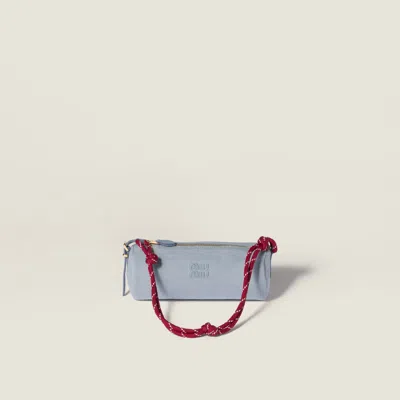 Miu Miu Gabardine  Pouch In Blue
