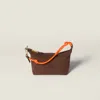 Miu Miu Gabardine Pouch In Brown