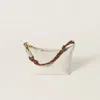 Miu Miu Gabardine Pouch In Plaster White/chalk White