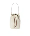 Miu Miu Gabardine Sachet In Plaster White/chalk White