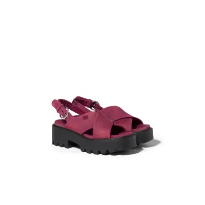 Miu Miu Gabardine Sandals In Burgundy