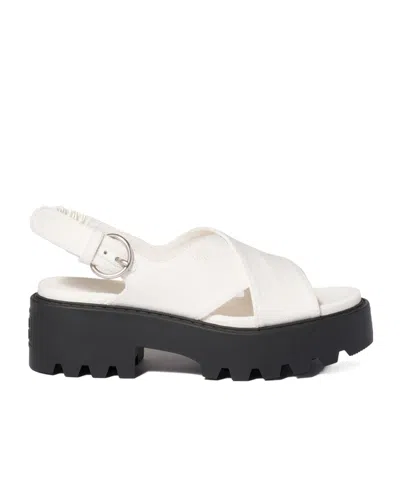 MIU MIU GABARDINE SANDALS
