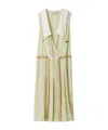 Miu Miu Garment-dyed Crepe De Chine Dress In Green