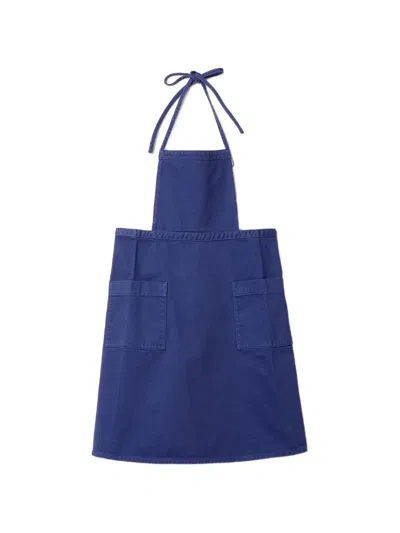 Miu Miu Garment-dyed Gabardine Apron In Blue