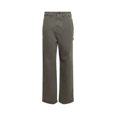 Pre-owned Miu Miu Garment-dyed Gabardine Pants 'olive Green' | Women's Size 40
