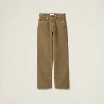 Miu Miu Garment-dyed Gabardine Pants In Tundra