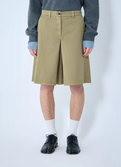 Miu Miu Garment-dyed Skirt In Green