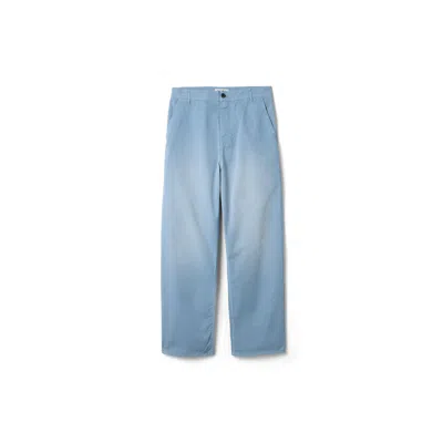 Miu Miu Garment-dyed Twill Pants In Blue