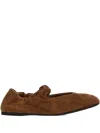 Miu Miu Gathered-front Ballet Flats In Brown