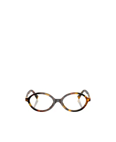 MIU MIU MIU MIU EYEWEAR OVAL-FRAME GLASSES