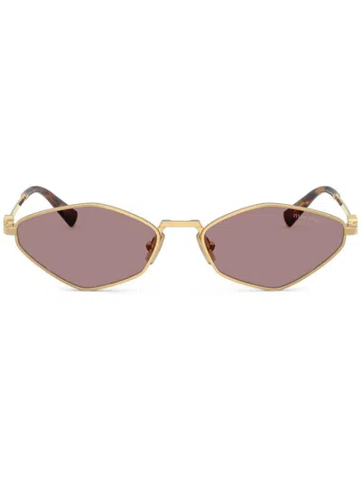 Miu Miu Mu 56zs Gold In Brown