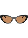 Miu Miu Geometric-frame Sunglasses In Black