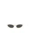 Miu Miu Geometric Frame Sunglasses In Black