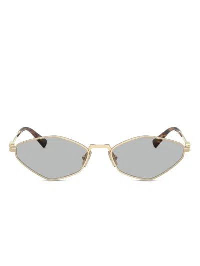 Miu Miu Geometric-frame Sunglasses In Blue