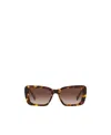 Miu Miu Geometric Frame Sunglasses In Brown