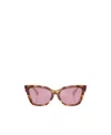 Miu Miu Womens Brown Mu 02zs Square-frame Tortoiseshell Acetate Sunglasses In Pink