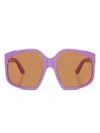 Miu Miu Sonnenbrille Mit Geometrischem Gestell In Purple