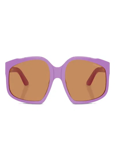 Miu Miu Sonnenbrille Mit Geometrischem Gestell In Purple