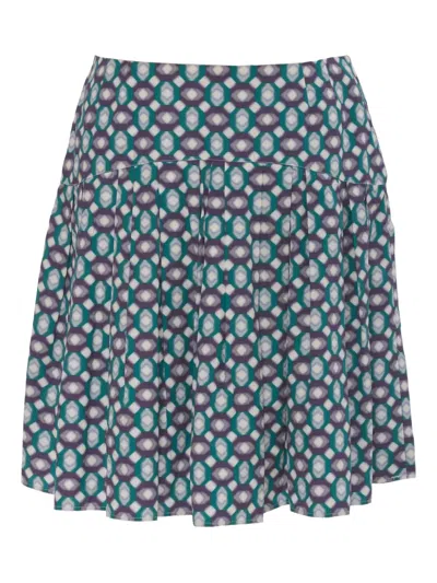 Pre-owned Miu Miu Geometric-pattern Mini Skirt