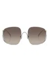 Miu Miu Mu A57s 57mm Gradient Square Sunglasses In Gray