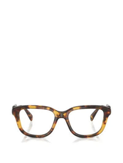Miu Miu Geometric-frame Glasses In Brown