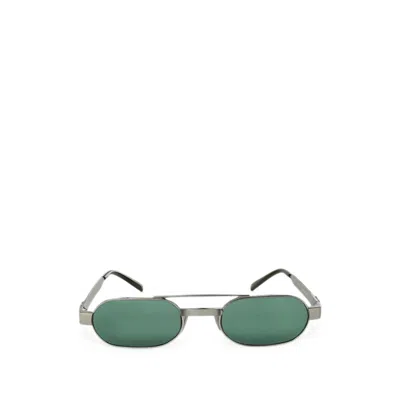 Miu Miu Geometric-frame Sunglasses In Green
