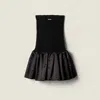 Miu Miu Georgette Mini-dress In Black