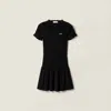 Miu Miu Georgette Mini-dress In Black