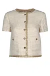 Miu Miu Cropped Wool-blend Jacket In Brown