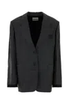 Miu Miu Tailored Jacket Button Cuffs Front Pockets Lapel In Blue