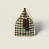 Miu Miu Gingham And Shearling Handbag