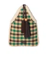 Miu Miu Gingham And Shearling Handbag