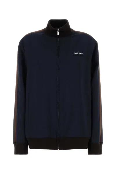 Miu Miu Mohair Blend Cardigan In Black