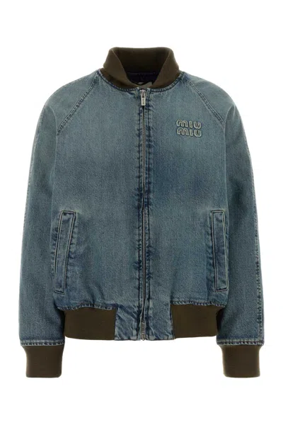 Miu Miu Jacket Woman In Blue
