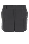 Miu Miu Glencheck Mini Skirt In Ardesia