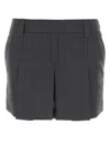 Miu Miu Glencheck Mini Skirt In Ardesia