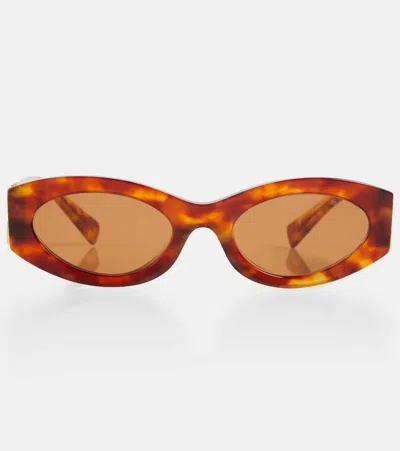 Miu Miu Glimpse Oval Sunglasses In 0