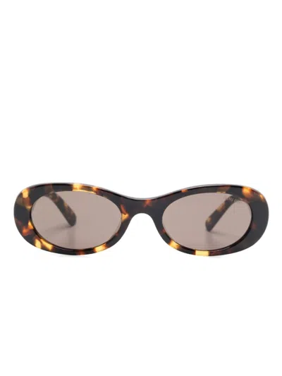 Miu Miu Glimpse Sunglasses In Braun