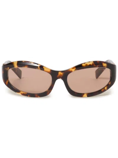 Miu Miu Glimpse Sunglasses In Brown